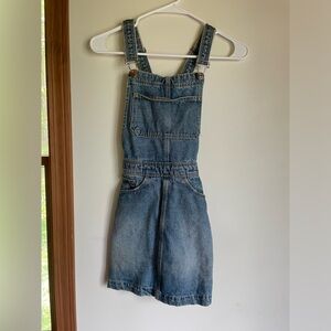 Overall Jean Mini Dress